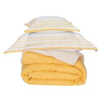 Kit 03 Pçs Coberdrom Solteiro Soft Dupla Face E Hipercal 400 Fios Amarelo - 1