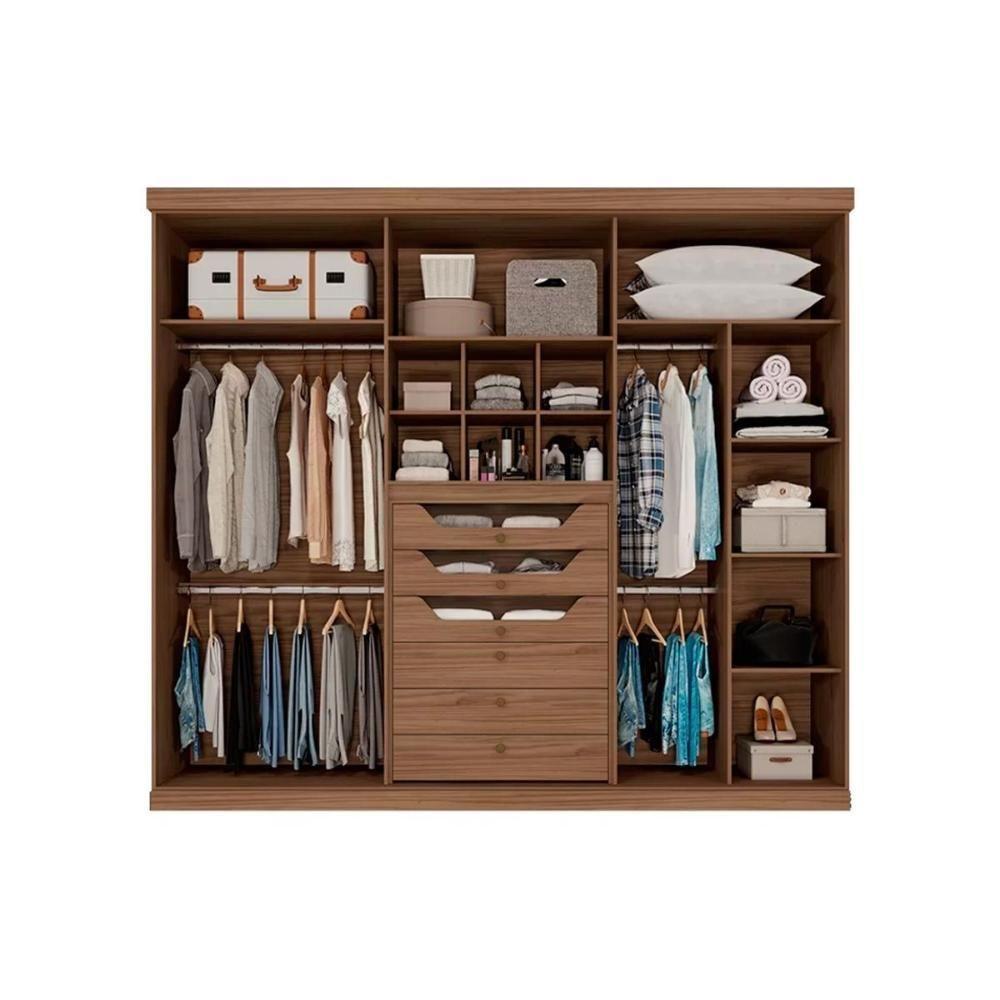 Guarda Roupa Casal 6 Portas E 6 Gavetas C- Pés Guarapari Cinamomo - Panan - 4