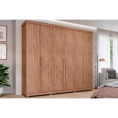 Guarda Roupa Casal Guarapari 6 Portas de Abrir 6 Gavetas Cinamomo MDF Panan