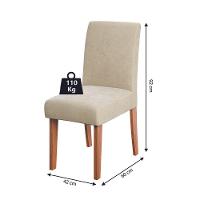 Conjunto Sala De Jantar Mesa Trento Quadrada 4 Cadeiras Trieste Dobuê Madeirado Bege