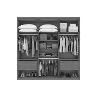 Guarda Roupa Casal 6 Portas (2 C- Espelho) E 4 Gavetas Alonzo New Amêndoa - Lopas - 3