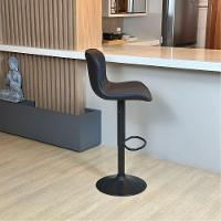 Banqueta Giratória Com Encosto Alta Para Cozinha Bancada Bar Preto - 10