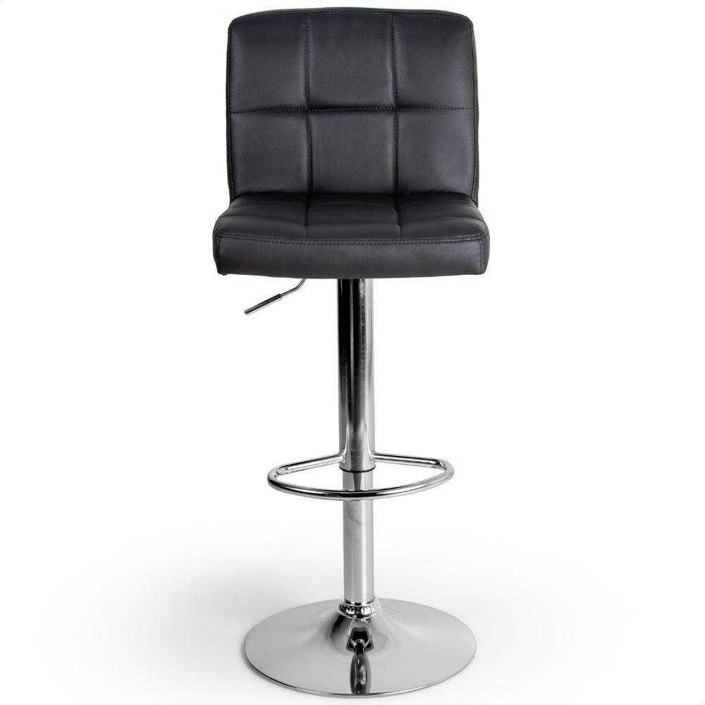 Banquetas Gomos Confort Giratória Estofada Cozinha Kit 03 Un Preto - 7