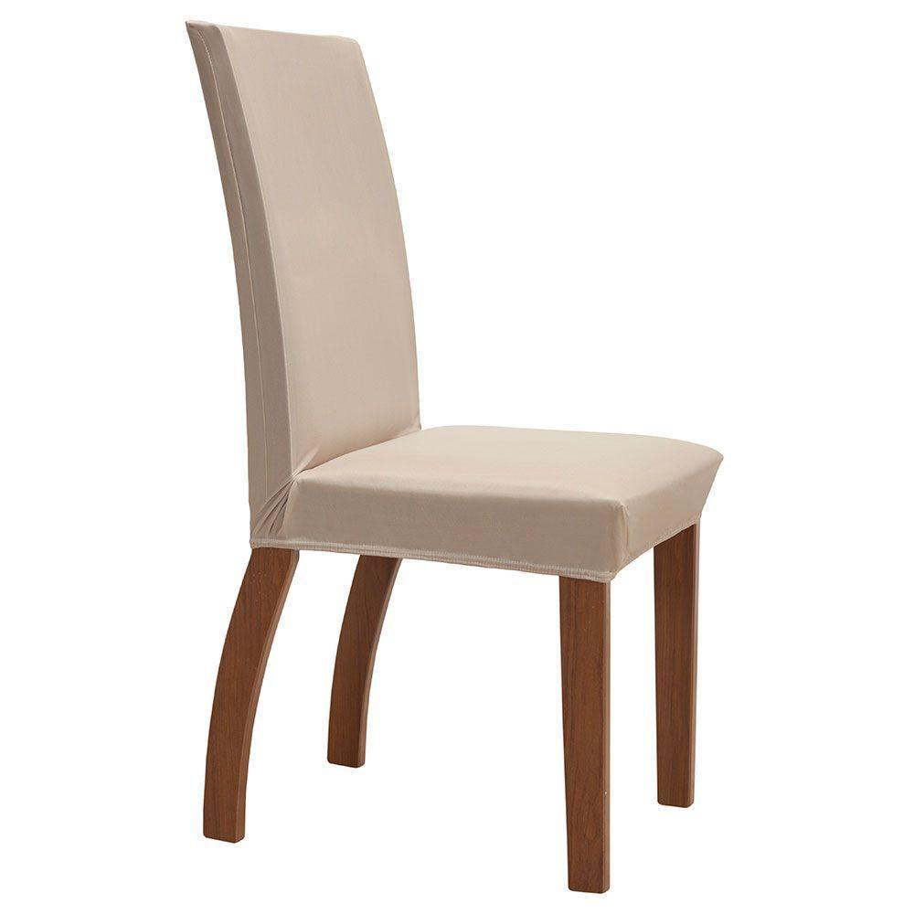 Kit 6 Pçs Capa Protetora De Cadeira 6 Lugares Malha Gel Ajustável Variação: Avelã - 1