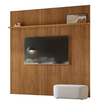 Painel New Guaporé Para Tv 75 Polegadas Do Piso Ao Teto - Madetec Cumaru