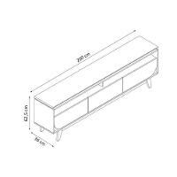 Composição Luna Bancada E Painel Para Tv 75 Polegadas Com Portas - Madetec Cumaru Opala - 3