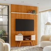 Composição New Silverstone Bancada E Painel Para Tv 65 Polegadas - Madetec Cinamomo Off White - 2