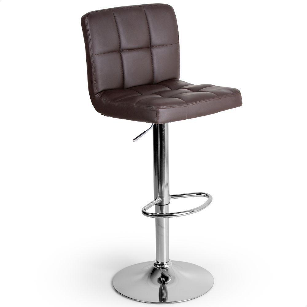 Banqueta Gomo Confort Giratória Estofada Cozinha 1 Unidade Marrom Café - 2