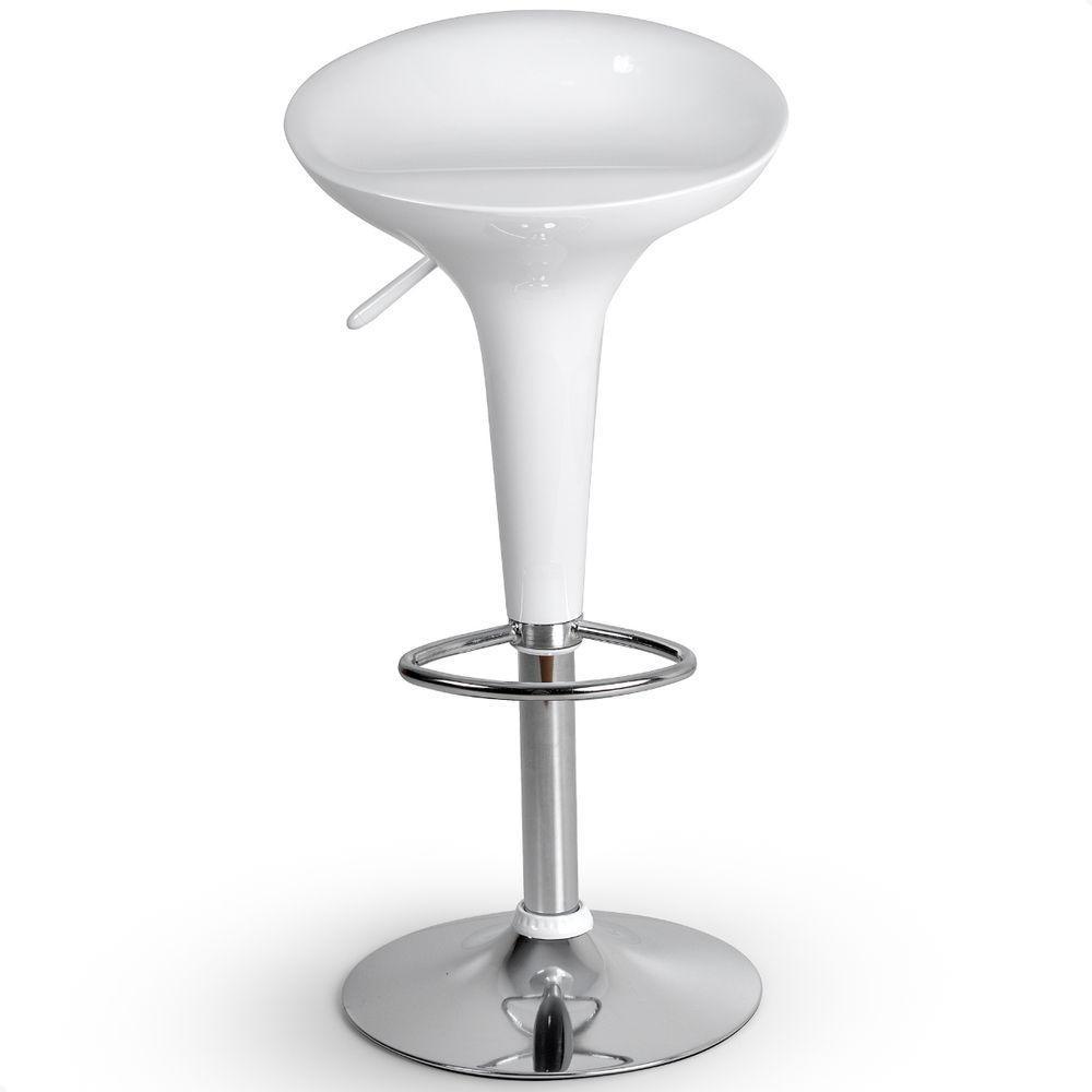 Banquetas Giratória Alta Tulipa Lotus Assento Abs Kit 06 Un Branco - 5