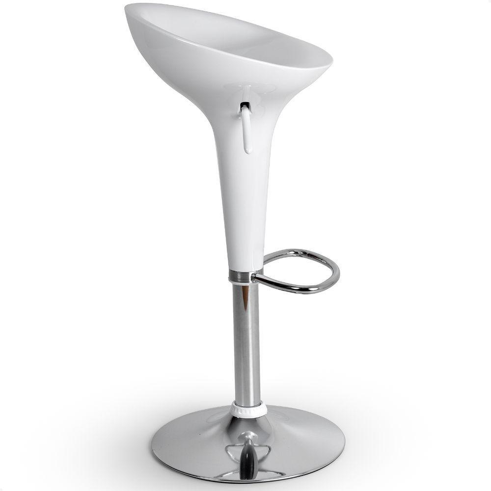 Banquetas Giratória Alta Tulipa Lotus Assento Abs Kit 06 Un Branco - 10