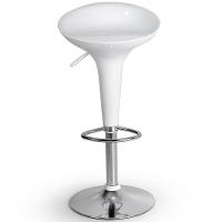 Banquetas Giratória Alta Tulipa Lotus Assento Abs Kit 06 Un Branco - 5