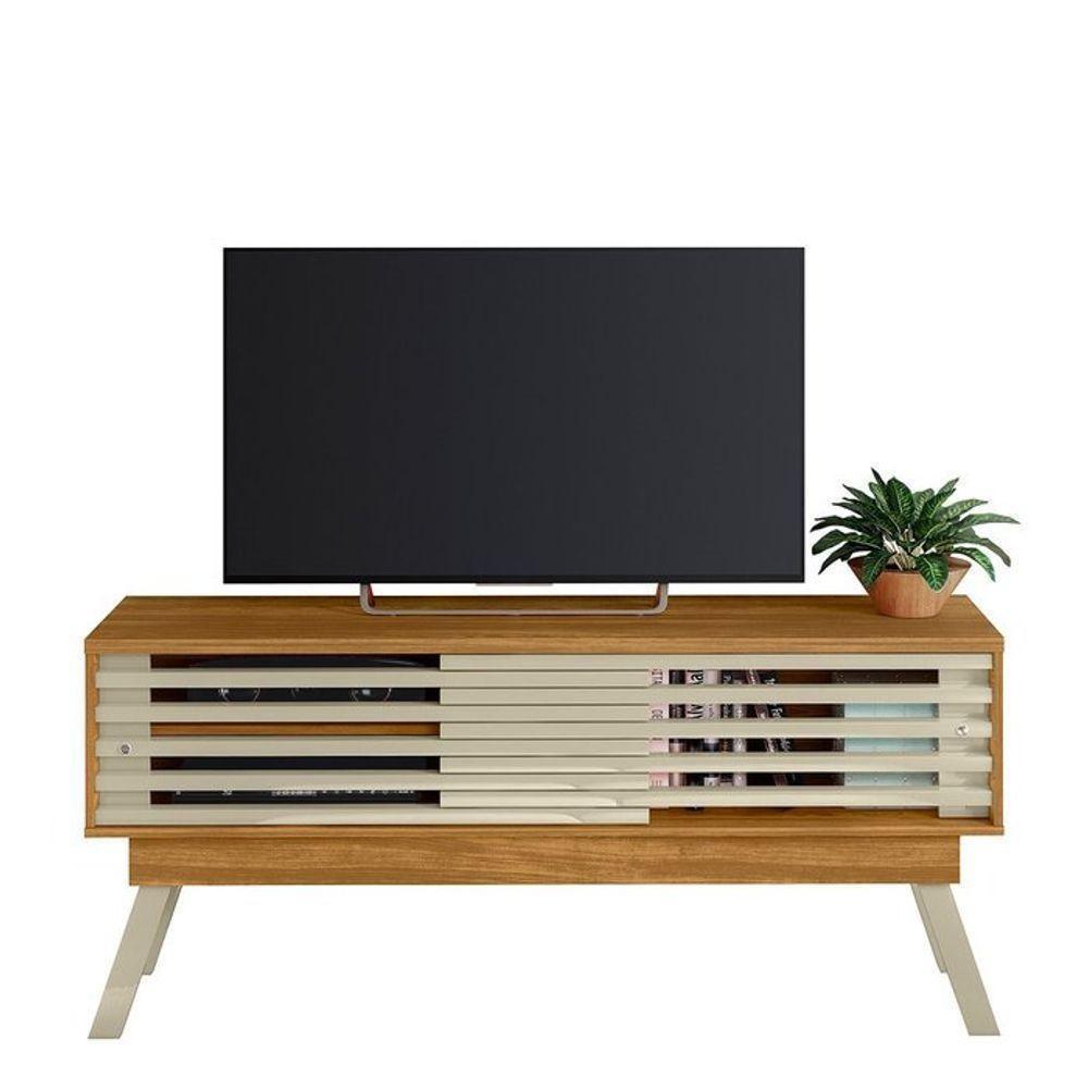 Rack Bancada Frizz 1.5 Para Tv Até 65 Polegadas Com 2 Portas - Madetec Móveis Cumaru Opala - 1