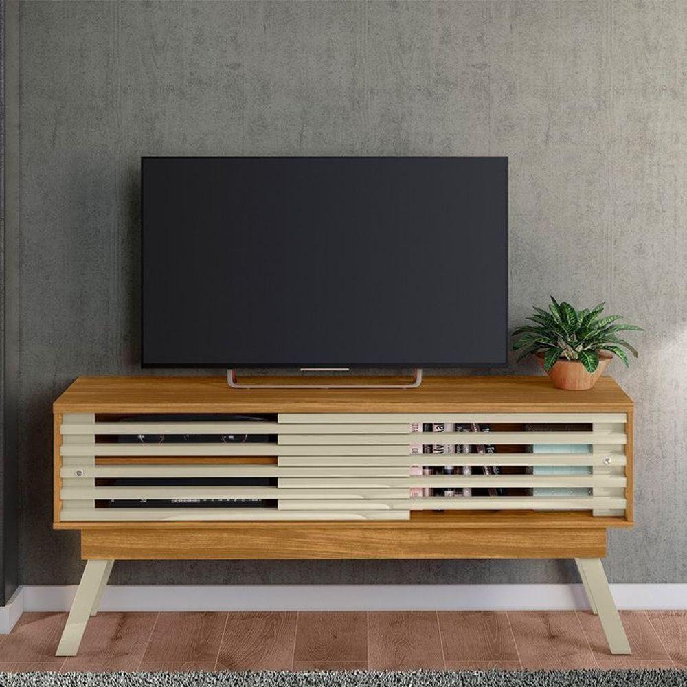 Rack Bancada Frizz 1.5 Para Tv Até 65 Polegadas Com 2 Portas - Madetec Móveis Cumaru Opala - 2
