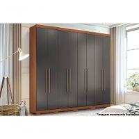 Guarda Roupa Casal 8 Portas E 4 Gavetas C- Pés Master New 8.4 Jatobá - Santos Andirá - 1