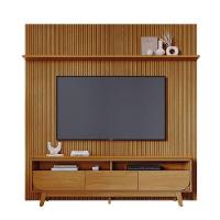 Composição Luna Bancada E Painel Para Tv 75 Polegadas Com Portas - Madetec Cumaru - 1