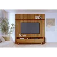 Composição Luna Bancada E Painel Para Tv 75 Polegadas Com Portas - Madetec Cumaru - 3