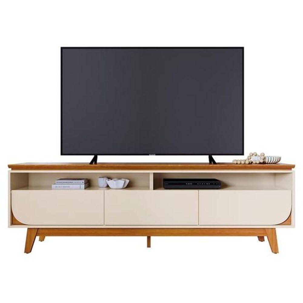 Rack Bancada Selene Para Tv De 75 Polegadas - Madetec Cinamomo Off White - 1
