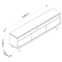 Rack Bancada Selene Para Tv De 75 Polegadas - Madetec Cinamomo Off White - 6