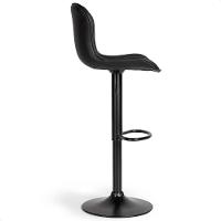 Kit 05 Un Banqueta Alta Para Cozinha Americana Bar Giratória Preto - 10