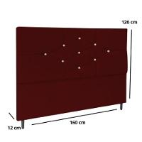 Cabeceira Box Queen 160cm Virgínia Suede Marsala E Frame - 3