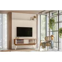 Composição Frizz New Premium Bancada E Painel Para Tv 65 Polegadas Com Portas - Madetec Naturale Off White - 2