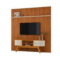 Composição New Laguna Bancada E Painel Para Tv 75 Polegadas Com Portas - Madetec Cinamomo Off White - 1