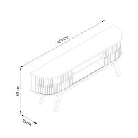 Composição New Laguna Bancada E Painel Para Tv 75 Polegadas Com Portas - Madetec Cinamomo Off White - 3