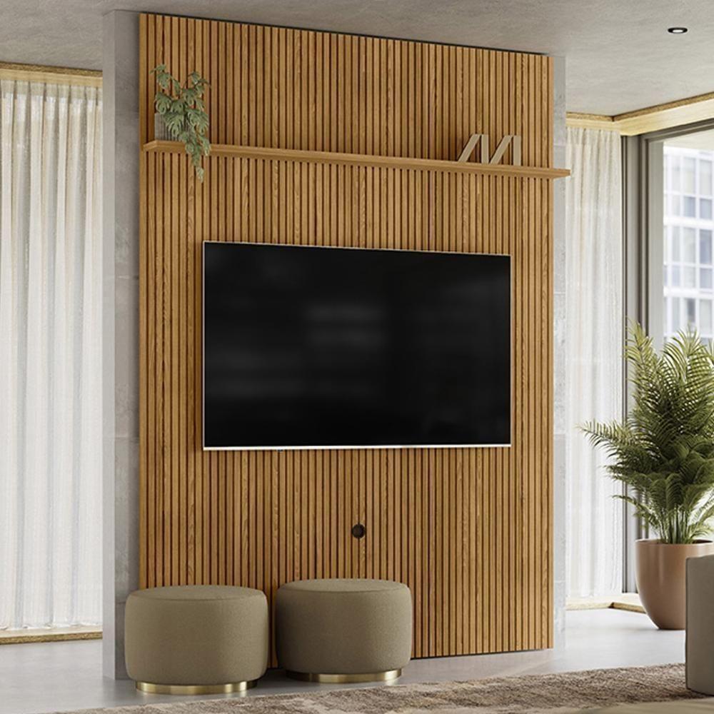 Painel New Interlagos Para Tv 75 Polegadas Do Piso Ao Teto - Madetec Cumaru - 2