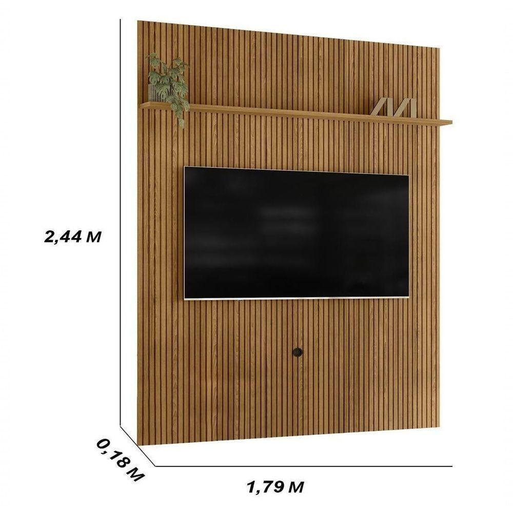 Painel New Interlagos Para Tv 75 Polegadas Do Piso Ao Teto - Madetec Cumaru - 3