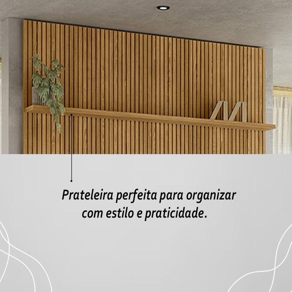 Painel New Interlagos Para Tv 75 Polegadas Do Piso Ao Teto - Madetec Cumaru - 6