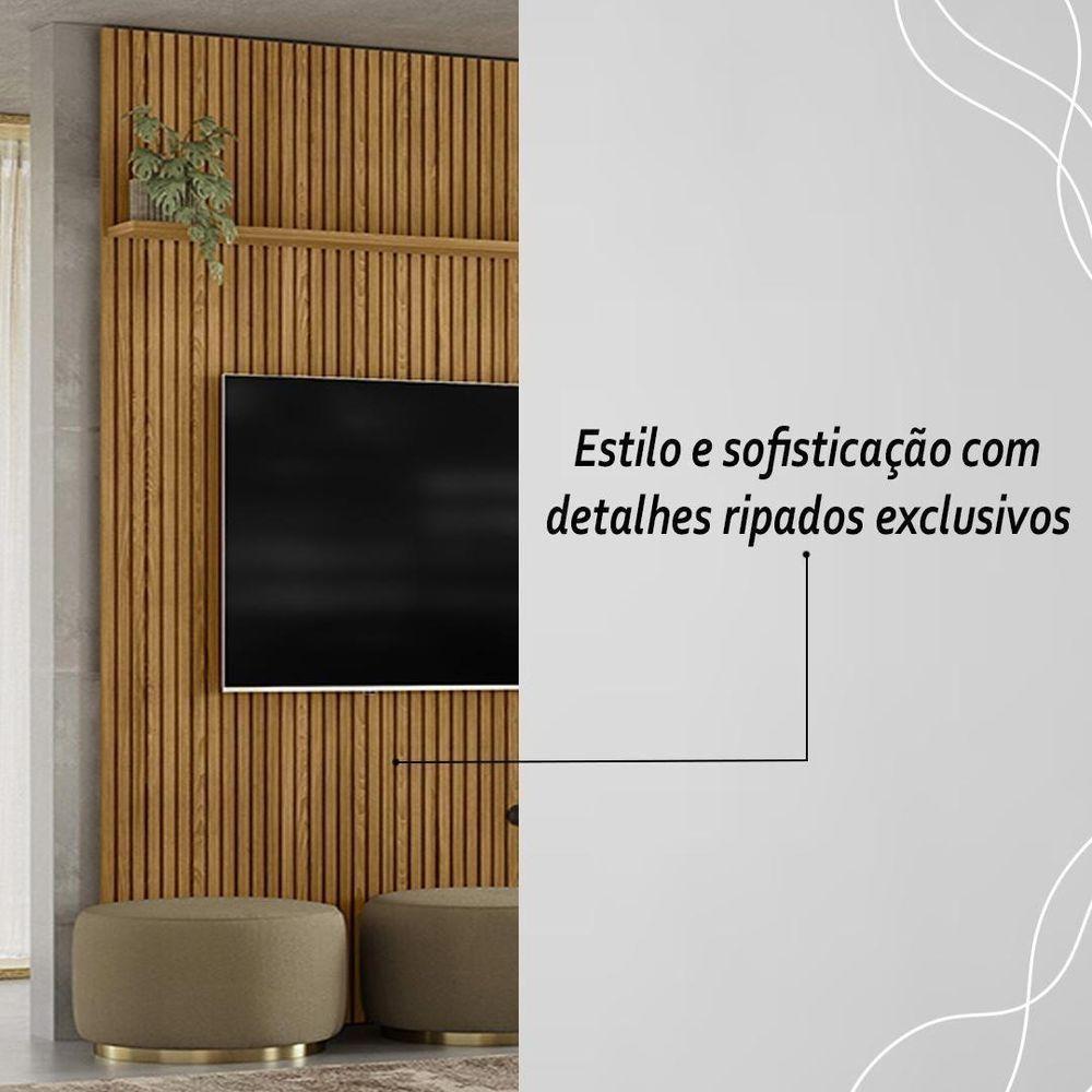Painel New Interlagos Para Tv 75 Polegadas Do Piso Ao Teto - Madetec Cumaru - 7