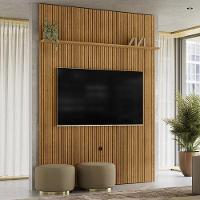Painel New Interlagos Para Tv 75 Polegadas Do Piso Ao Teto - Madetec Cumaru - 2