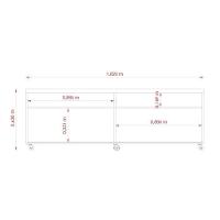 Composição Frizz New Prestige Bancada E Painel Para Tv 75 Polegadas Com Portas - Madetec Naturale Off White - 3