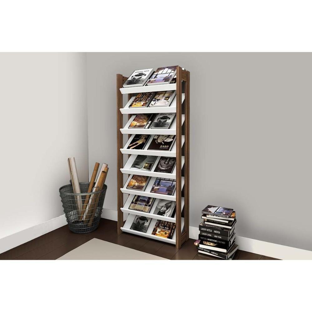 Armário Sapateira Quarto Az1006 C- 8 Prateleiras Branco-nogal - Tecno Mobili - 1