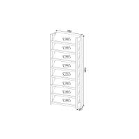 Armário Sapateira Quarto Az1006 C- 8 Prateleiras Branco-nogal - Tecno Mobili - 3