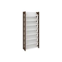 Armário Sapateira Quarto Az1006 C- 8 Prateleiras Branco-nogal - Tecno Mobili - 5