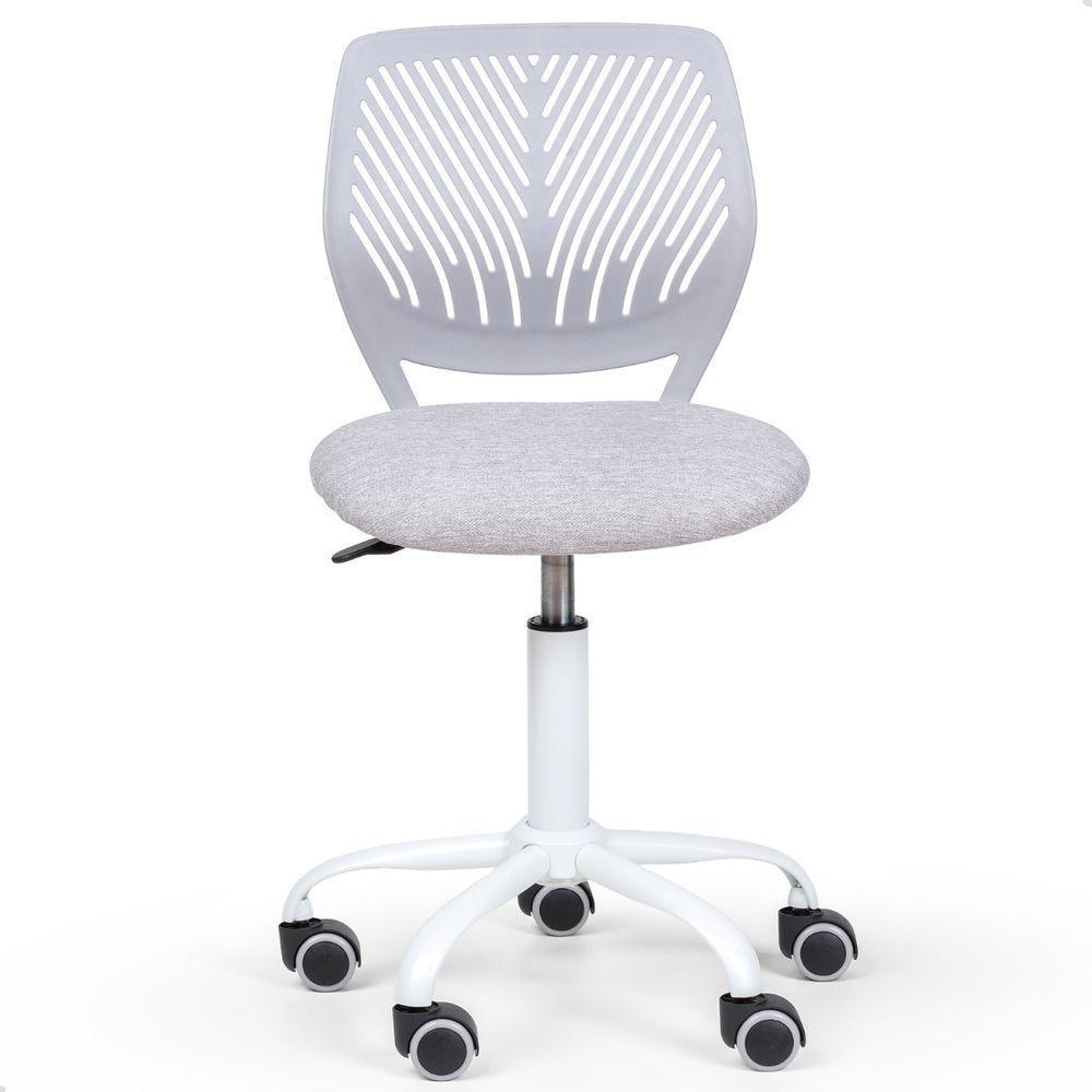 Cadeira Secretária Kids Giratória Teen Tela Mesh Moderna Cinza - 1