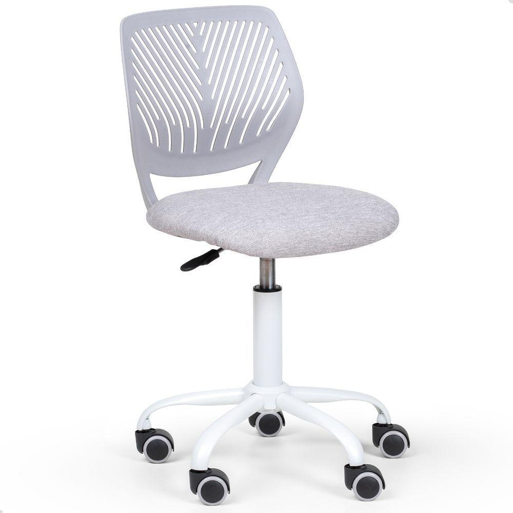Cadeira Secretária Kids Giratória Teen Tela Mesh Moderna Cinza - 3