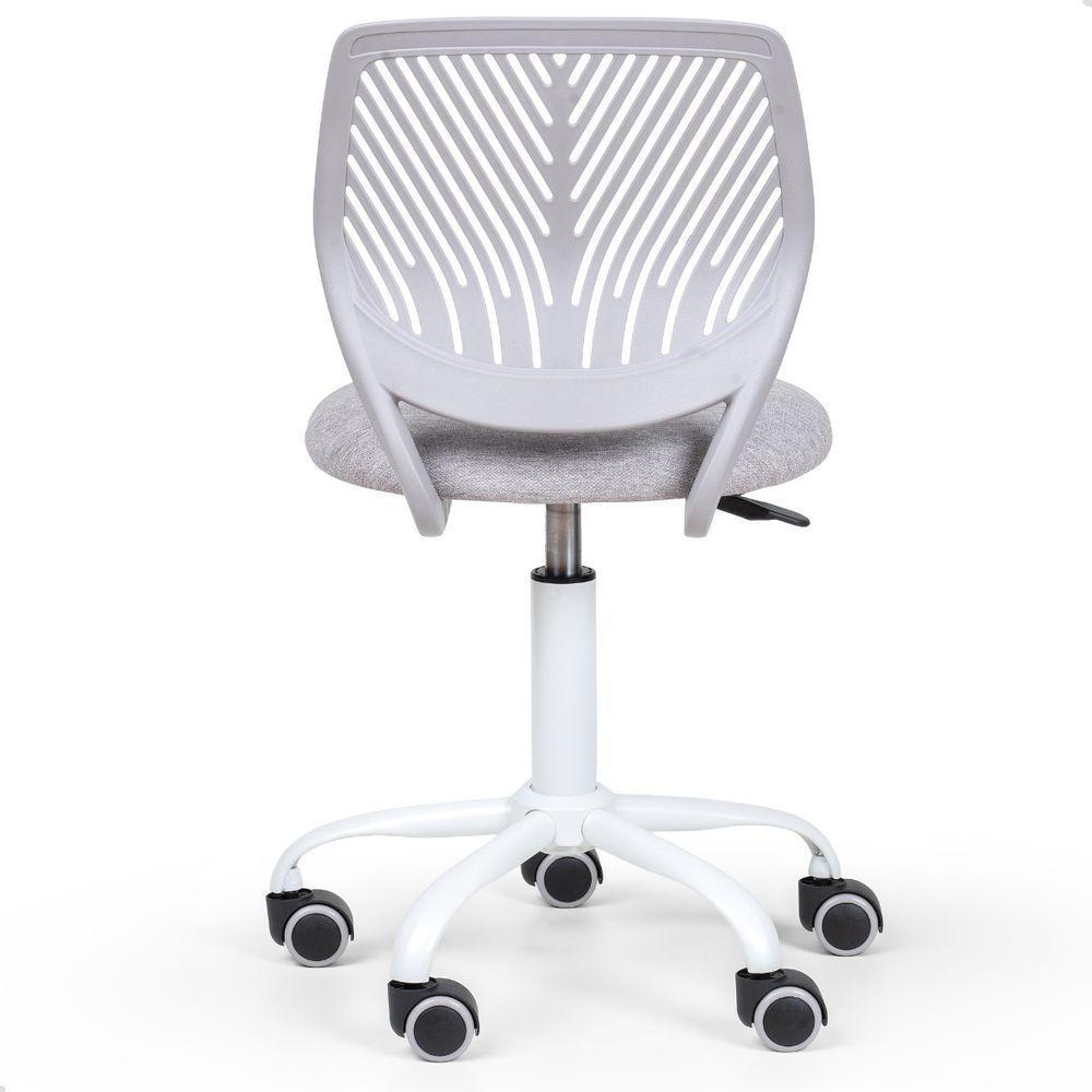 Cadeira Secretária Kids Giratória Teen Tela Mesh Moderna Cinza - 9