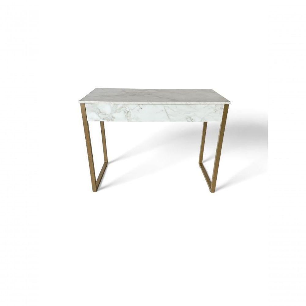 Mesa De Escritório Home Office Estilo Industrial - Metalon Dourado - 120 Cm Athena - 3