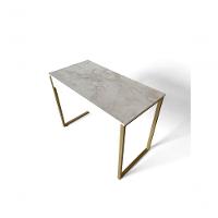 Mesa De Escritório Home Office Estilo Industrial - Metalon Dourado - 120 Cm Athena - 1