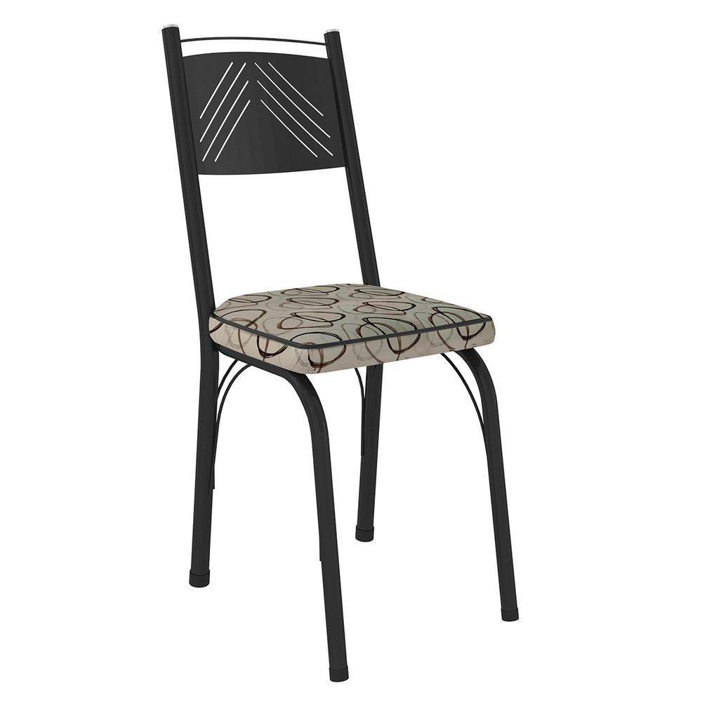 Kit 2 Cadeiras Aço Carbono Estofado Tecido Sintético Espuma D13 Clara Cedro - 5