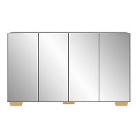 Aparador Buffet 4 Portas Com Espelho e Pés Vegas Natural - 3