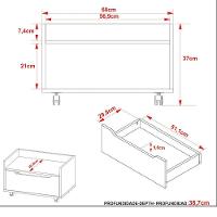Kit Balcão E Gabinete De Banheiro 1 Porta 1 Gaveta E Rodízio Mármore Branco - 5