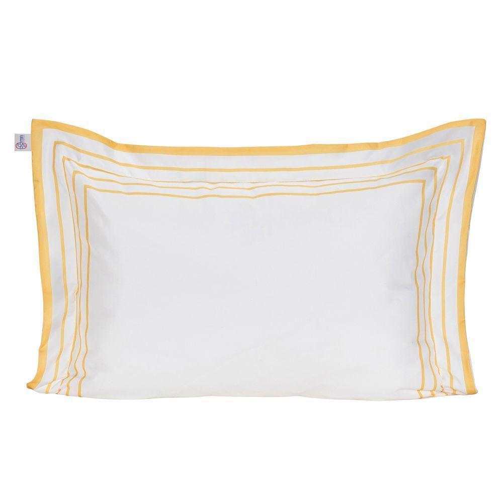 Kit 5 Pçs Coberdrom Casal Queen Soft Hipercal 400 Fios Dupla Face Amarelo - 5