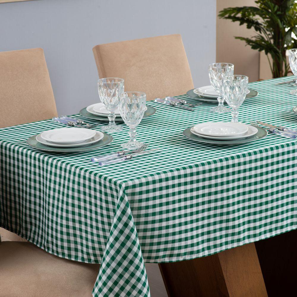 Toalha De Mesa Brisa 1 Peça 2,50m X 1,40m 8 Lugares 100% Poliéster Tecido Oxford Cor:verde - 3