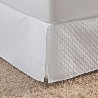 Saia Para Cama Box Casal Queen Matelada Com Pregas Branco - 3