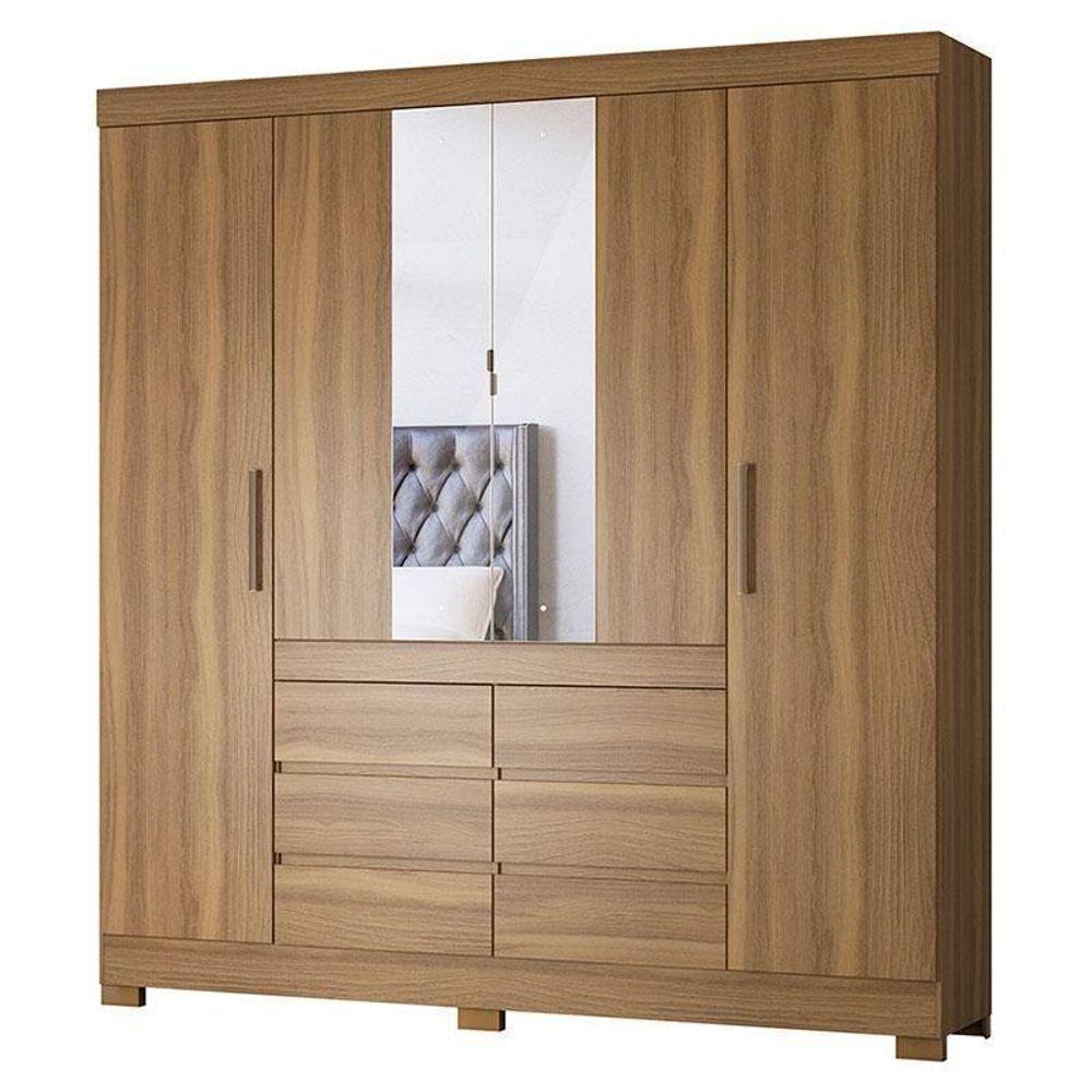 Cômoda Flora E Guarda Roupa Casal Cádis Amêndola Touch - Demóbile - 4