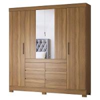 Cômoda Flora E Guarda Roupa Casal Cádis Amêndola Touch - Demóbile