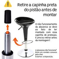 Banquetas Giratória Alta Tulipa Lotus Assento Abs Kit 06 Un Vermelho